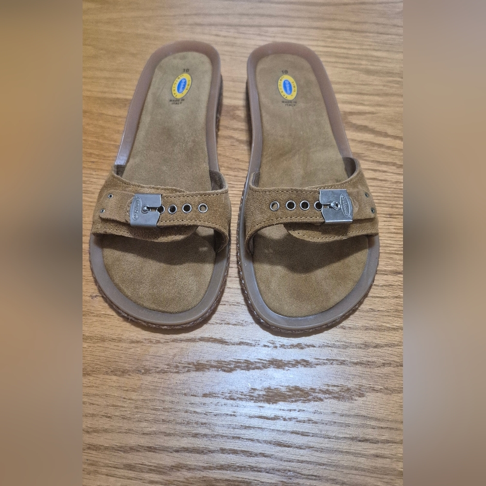 Dr Scholl's Heaven Tan Suede Sandals Size 10